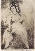 Marie Laurencin Woman wearing the jewelry painting